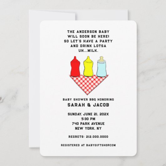 Invitation Baby shower d'été (Devant)