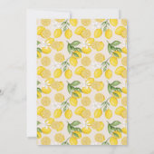 Invitation Baby shower d'été aux agrumes de citron (Dos)