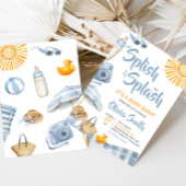 Invitation Baby shower d'été de Blue Beach