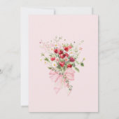 Invitation Baby shower d'été de la baie rose Bow (Dos)