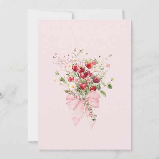 Invitation Baby shower d'été de la baie rose Bow (Dos)