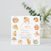 Invitation Baby shower d'été de la Cutie d'agrumes botaniques (Debout devant)