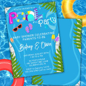 Invitation Baby shower d'été de la fête de la piscine