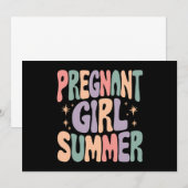 Invitation Baby shower d'été de la grossesse révélateur de gr (Devant / Derrière)