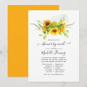 Invitation Baby shower d'été des tournesols par courrier