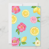 Invitation Baby shower d'été du jardin floral de f (Dos)