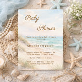Invitation Baby Shower d'été plage côtière