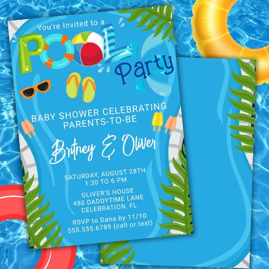 Invitation Baby shower d'été pour garçon de la pis