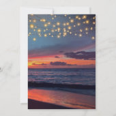 Invitation Baby shower d'été Sunset Beach String Lights (Dos)