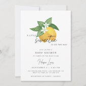 Invitation Baby shower d'été sur les agrumes de citron (Devant)