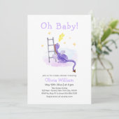Invitation Baby shower d'étoiles Dragon Dreamy (Debout devant)