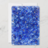 Invitation Baby shower d'étoiles en bronze bleu Whimsical (Dos)