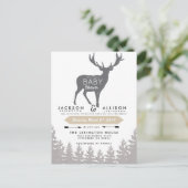 Invitation Baby shower d'évasion de Woodland (Debout devant)