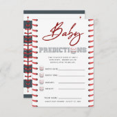 Invitation Baby shower Devinant Jeu prédictions bébé (Devant / Derrière)