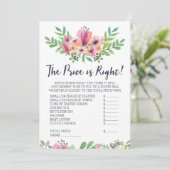 Invitation Baby shower devine le jeu du prix (Debout devant)