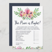 Invitation Baby shower devine le jeu du prix (Devant / Derrière)