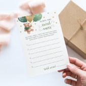 Invitation Baby shower Devinez La douce Mess Teddy Bear Card