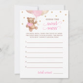 Invitation Baby shower Devinez La douce Mess Teddy Bear Card (Devant)
