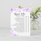 Invitation Baby shower - Devinez qui, bébé Il fait froid (Debout devant)