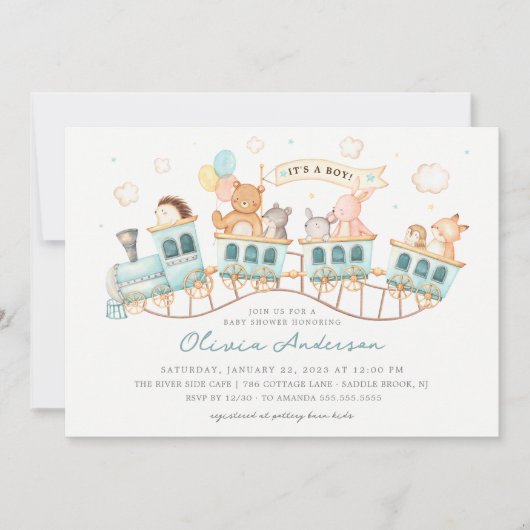 Invitation Baby shower d'Express des bois (Devant)