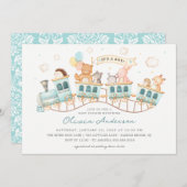 Invitation Baby shower d'Express des bois (Devant / Derrière)