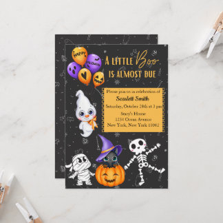 Invitation Baby shower d'Halloween