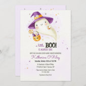 Invitation Baby shower d'Halloween  (Devant / Derrière)