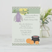 Invitation Baby shower d'Halloween (Debout devant)