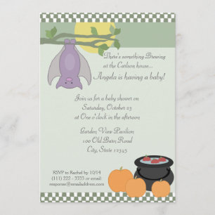 Invitation Baby shower d'Halloween