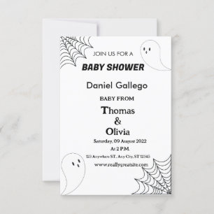 Invitation Baby shower d'Halloween