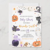 Invitation Baby shower d'Halloween (Devant)