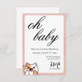 Invitation Baby shower d'Halloween (Devant / Derrière)