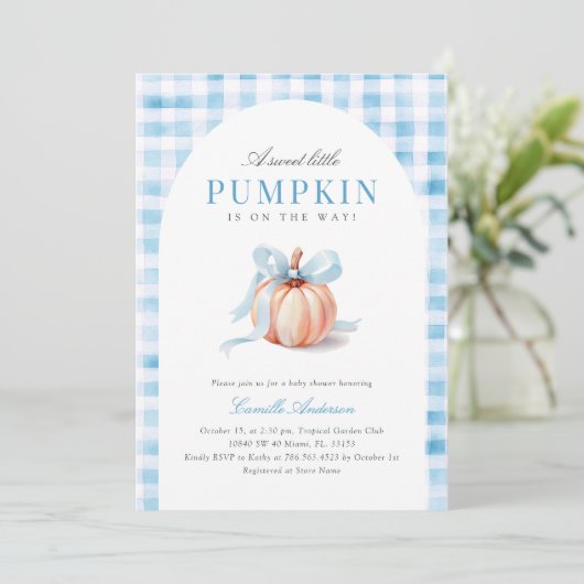 Invitation Baby shower d'Halloween (Debout devant)