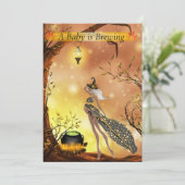 Invitation Baby shower d'Halloween afro-américain (Debout devant)