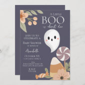 Invitation Baby shower d'Halloween Boho - mignon f (Devant / Derrière)