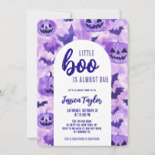 Invitation Baby shower d'Halloween Citrouille de chauve-souri (Devant)