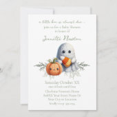 Invitation Baby shower d'Halloween Crochet couette (Devant)