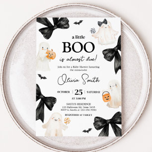 Invitation Baby shower d'Halloween de Ghost Little Boo
