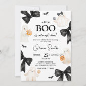 Invitation Baby shower d'Halloween de Ghost Little Boo (Devant)