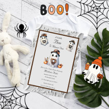 Baby shower d'Halloween de la petite fille mignonn