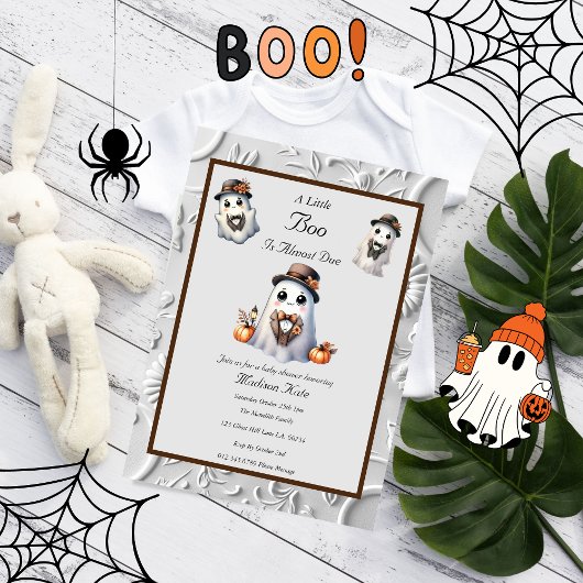 Invitation Baby shower d'Halloween de la petite fille mignonn