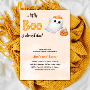 Invitation Baby shower d'Halloween de l'automne du fantôme mo