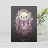 Invitation Baby shower d'Halloween de Little Boo (Debout devant)