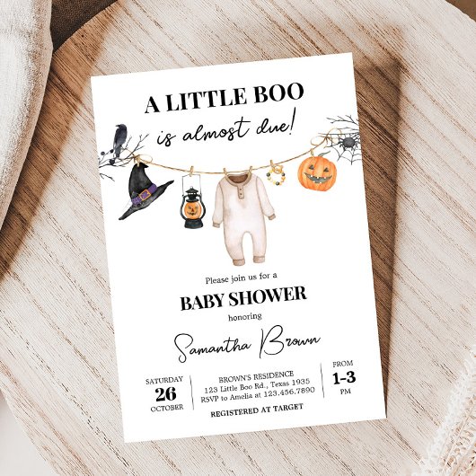 Invitation Baby shower d'Halloween de Little Boo