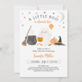 Invitation Baby shower d'Halloween de Little Boo Ghost Citrou (Devant)