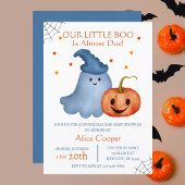 Invitation Baby shower d'Halloween de Little Boo Ghost Citrou