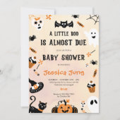 Invitation Baby shower d'Halloween de Little Boo Ghost Citrou (Devant)