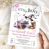 Invitation Baby shower d'Halloween de Little Boo rose