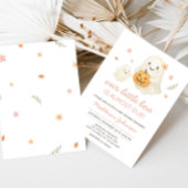 Invitation Baby shower d'Halloween de Little Boo rose