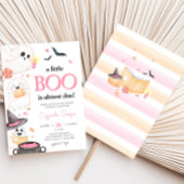 Invitation Baby shower d'Halloween de Little Boo rose